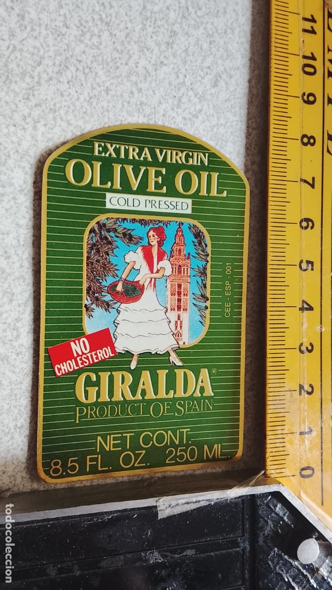Etiquetas antiguas: ANTIGUA ETIQUETA ACEITE OLIVA LA GIRALDA