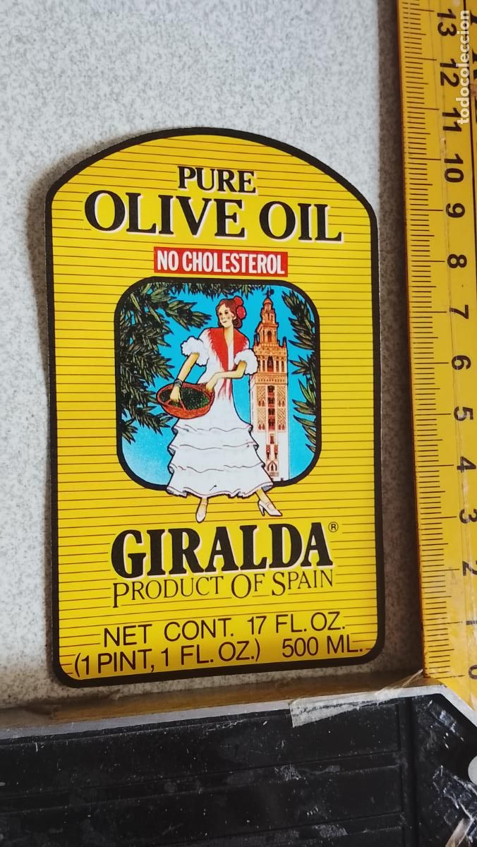 Etiquetas antiguas: ANTIGUA ETIQUETA ACEITE OLIVA LA GIRALDA