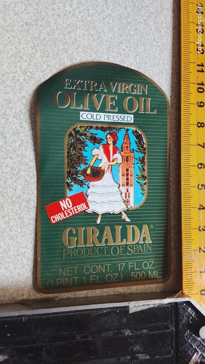 Etiquetas antiguas: ANTIGUA ETIQUETA ACEITE OLIVA LA GIRALDA