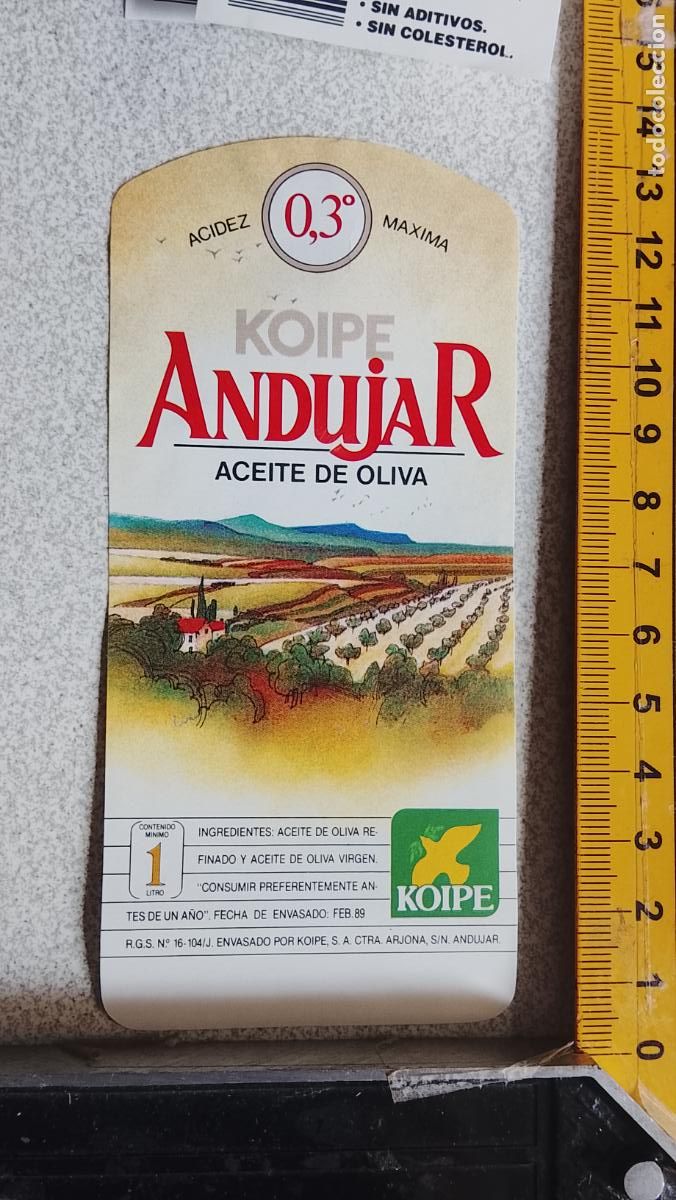 Etiquetas antiguas: ANTIGUA ETIQUETA ACEITE KOIPE ANDUJAR