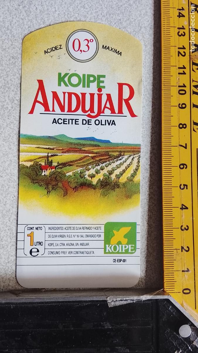 Etiquetas antiguas: ANTIGUA ETIQUETA ACEITE KOIPE ANDUJAR OLIVA