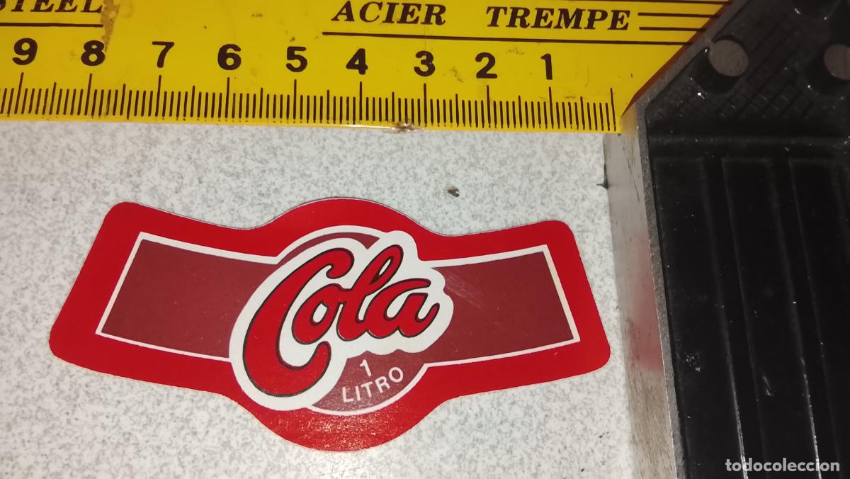 Etiquetas antiguas: antigua etiqueta original de BOTELLA REFRESCOS DE COLA