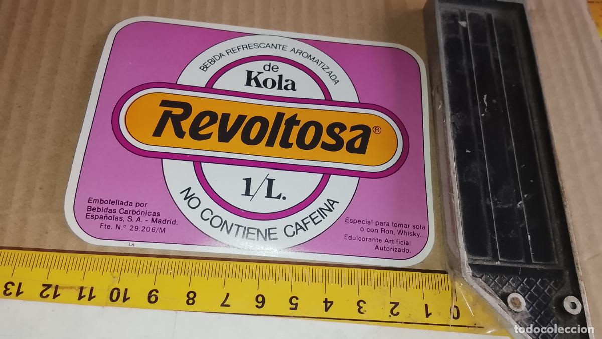 Etiquetas antiguas: antigua etiqueta original SIN PEGAR , de BOTELLA REFRESCOS REVOLTOSA COLA KOLA
