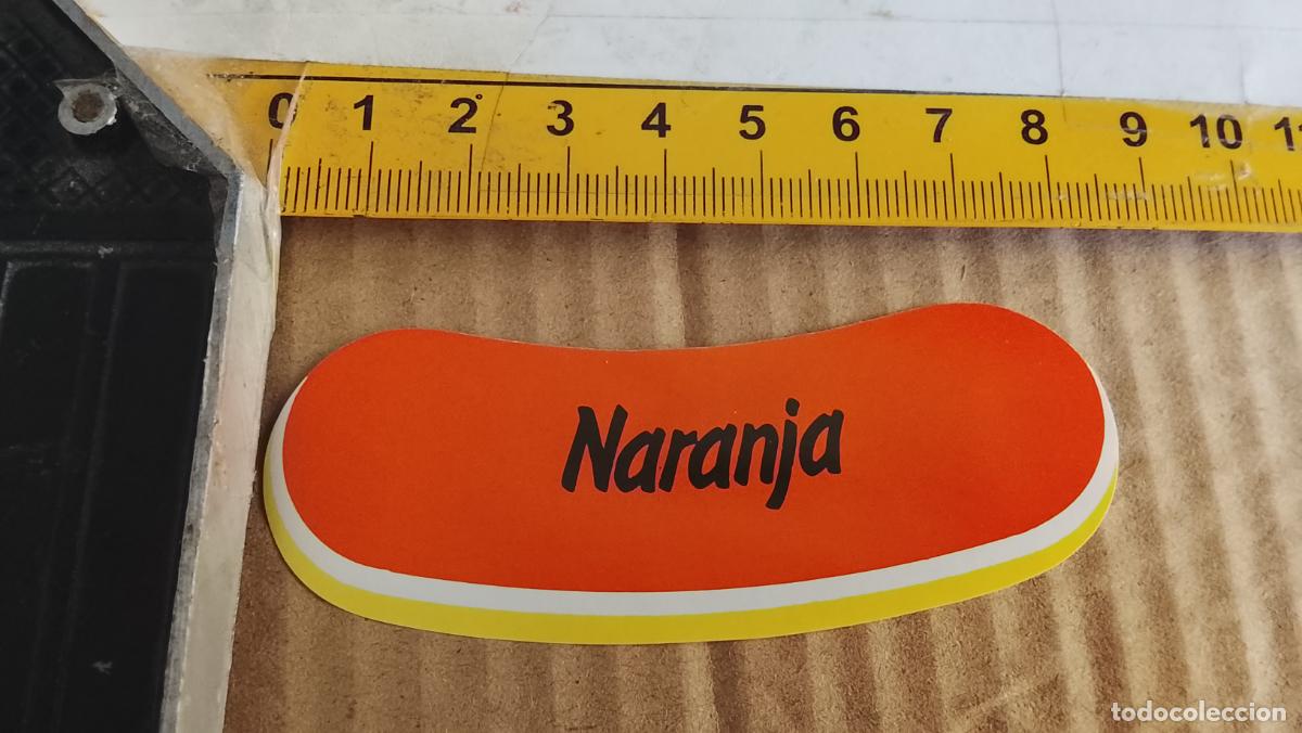 Etiquetas antiguas: antigua etiqueta original SIN PEGAR , de BOTELLA REFRESCOS NARANJA