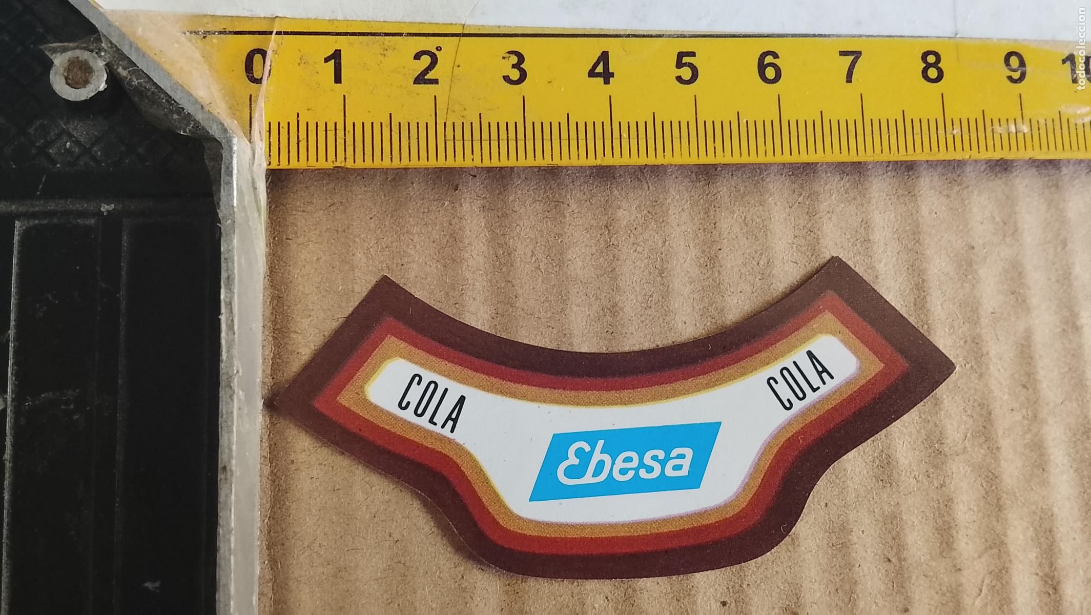 Etiquetas antiguas: antigua etiqueta original SIN PEGAR , de BOTELLA REFRESCOS EBESA COLA