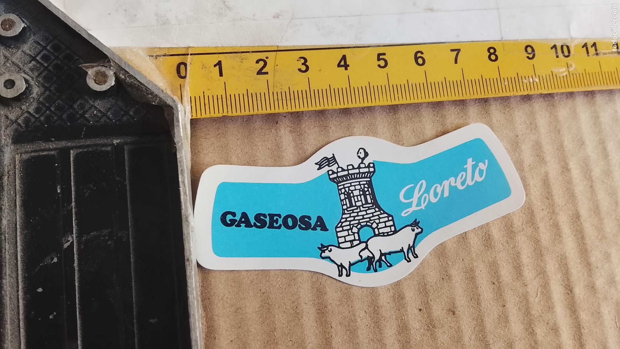 Etiquetas antiguas: antigua etiqueta original SIN PEGAR , de BOTELLA REFRESCOS GASEOSA LORETO