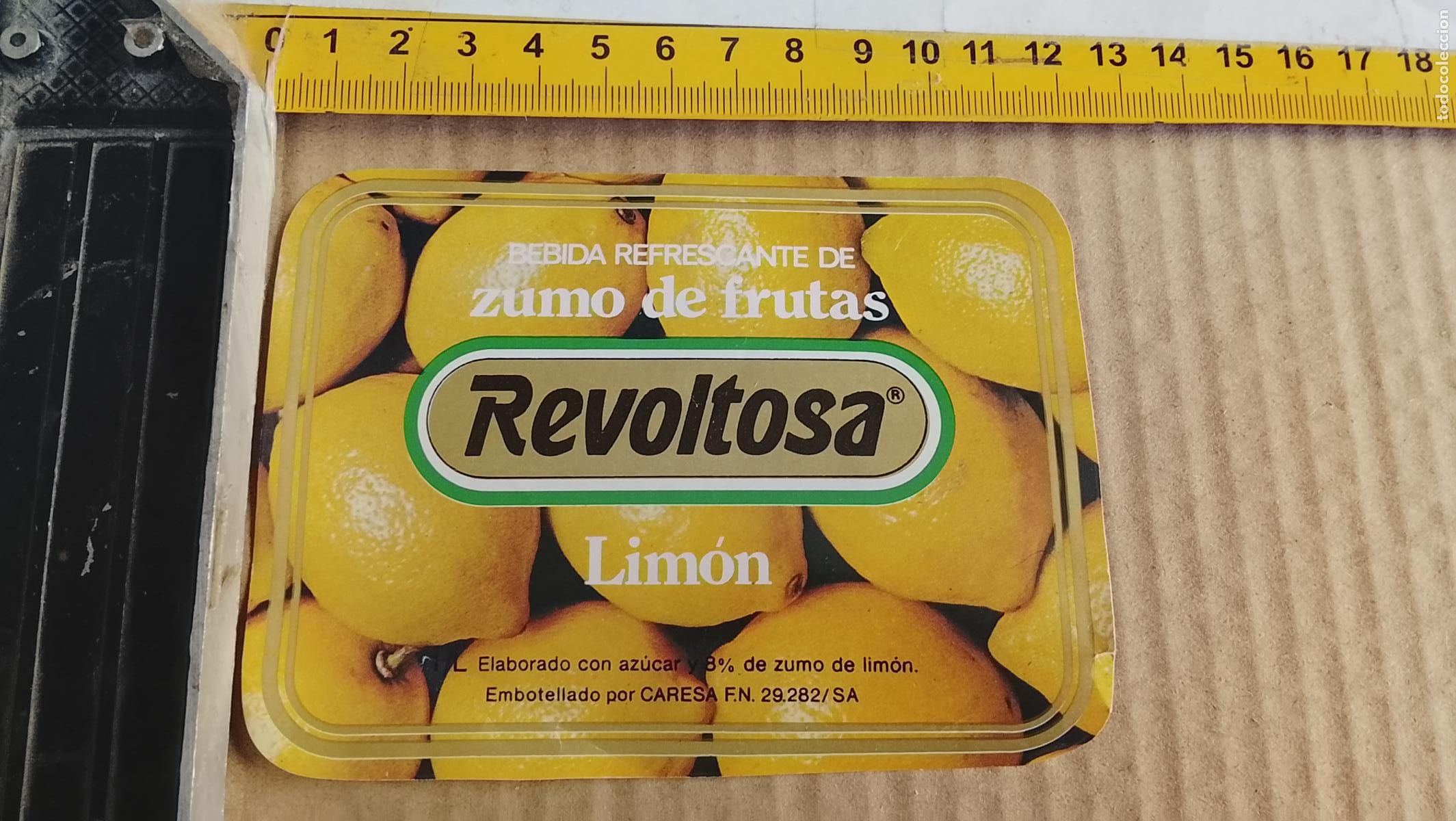 Etiquetas antiguas: antigua etiqueta original SIN PEGAR , de BOTELLA REFRESCOS GASEOSA REVOLTOSA