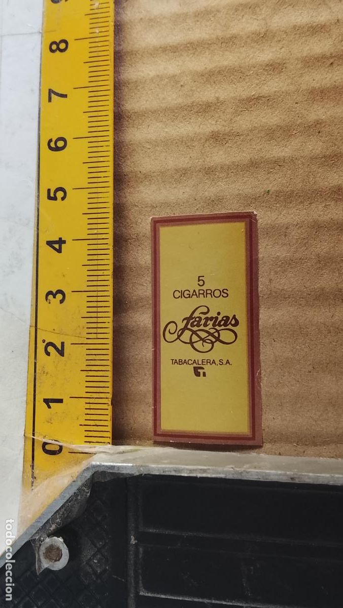Etiquetas antiguas: antigua etiqueta original SIN PEGAR , TABACO FARIAS