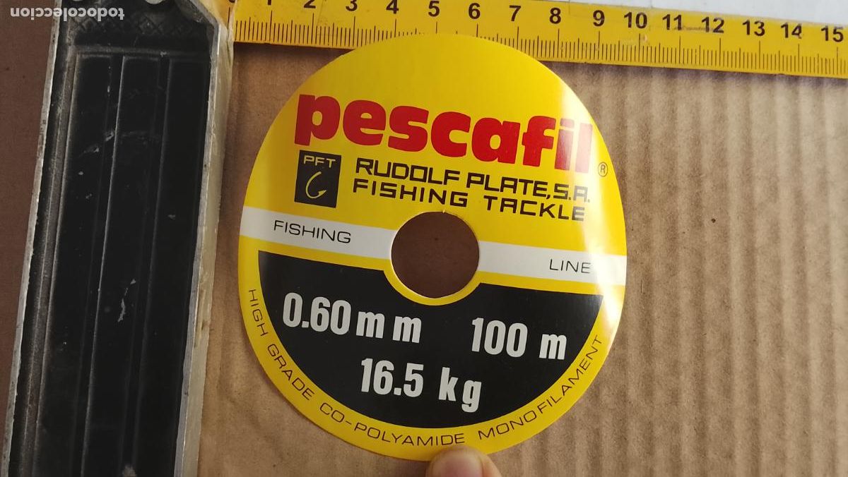 Etiquetas antiguas: antigua etiqueta original SIN PEGAR , pesca pescafil