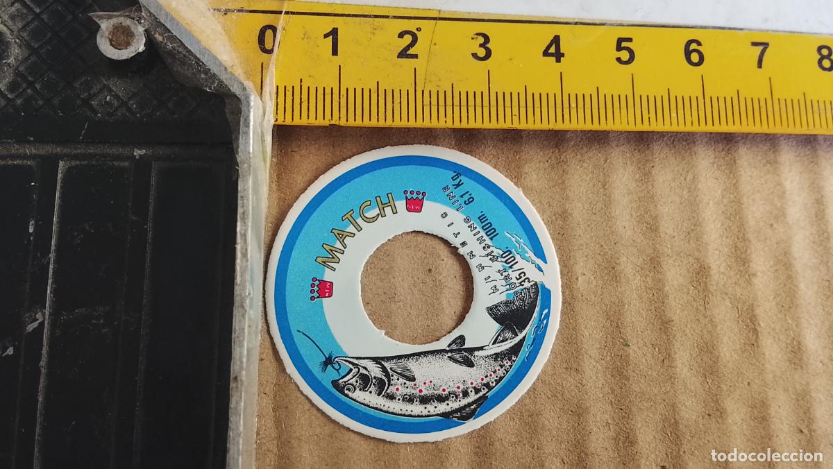 Etiquetas antiguas: antigua etiqueta original SIN PEGAR , pesca match