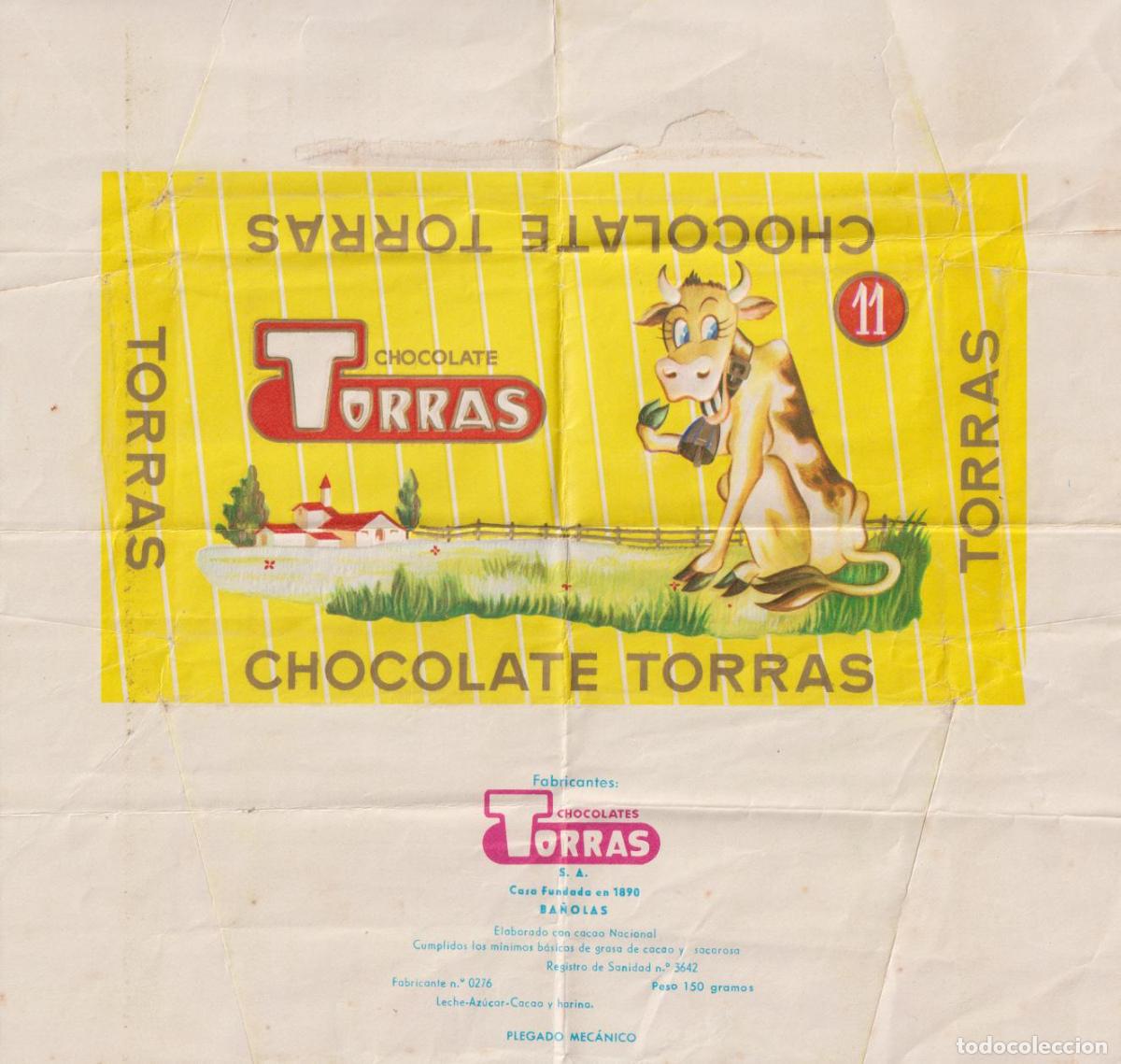 Etiquetas antigas: 1 ENVOLTORIO CHOCOLATE TORRAS &ndash; (22X22,7)