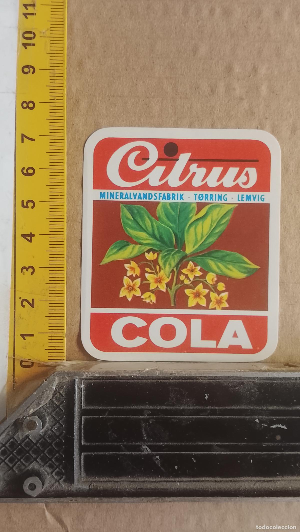 Alte Etiketten: ANTIGUA ETIQUETA DE FRONTAL DE BOTELLA BEBIDAS REFRESCOS ZUMOS GASEOSAS - PLANCHAS DE FABRICA