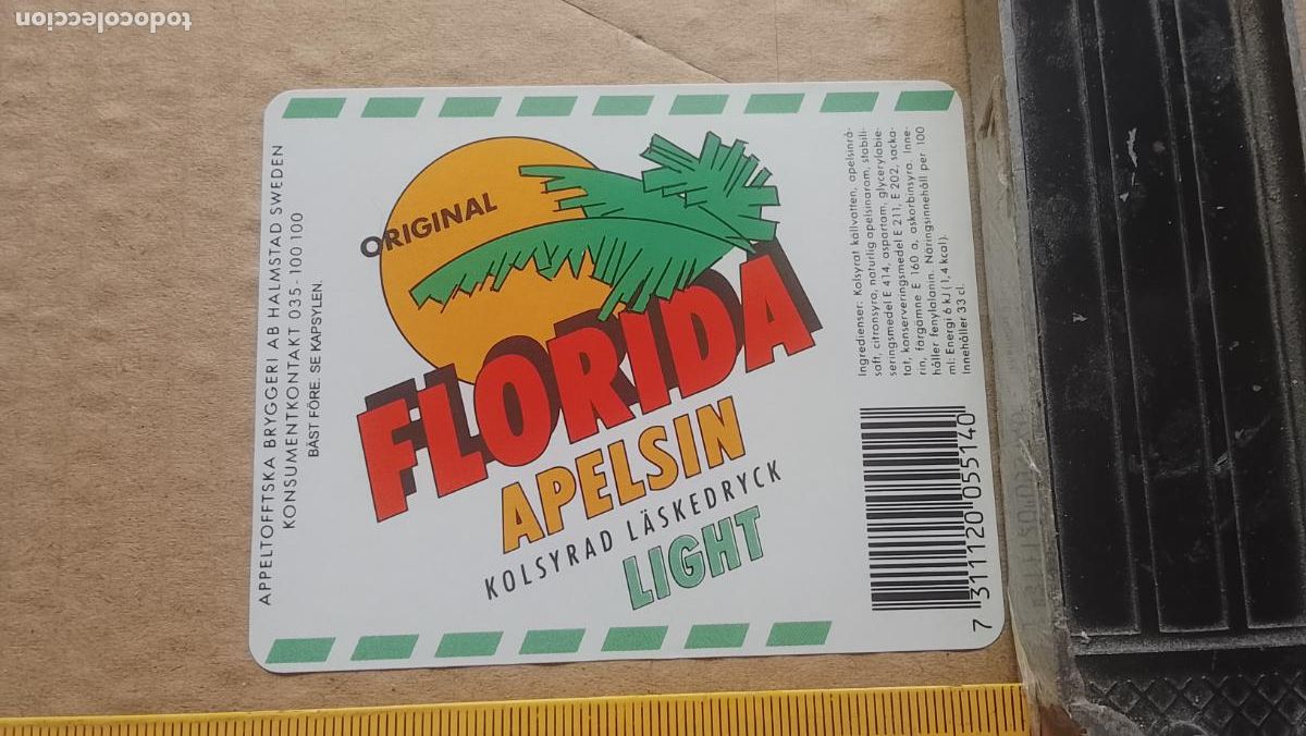 Alte Etiketten: ANTIGUA ETIQUETA DE FRONTAL DE BOTELLA BEBIDAS REFRESCOS ZUMOS GASEOSAS - PLANCHAS DE FABRICA