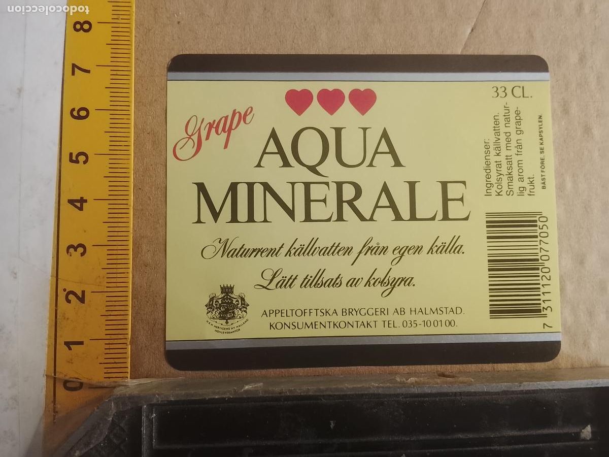 Etiquetas antiguas: ANTIGUA ETIQUETA DE FRONTAL DE BOTELLA BEBIDAS REFRESCOS ZUMOS GASEOSAS - PLANCHAS DE FABRICA
