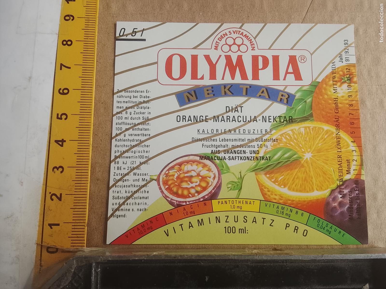 Etiquetas antiguas: ANTIGUA ETIQUETA DE FRONTAL DE BOTELLA BEBIDAS REFRESCOS ZUMOS GASEOSAS - PLANCHAS DE FABRICA