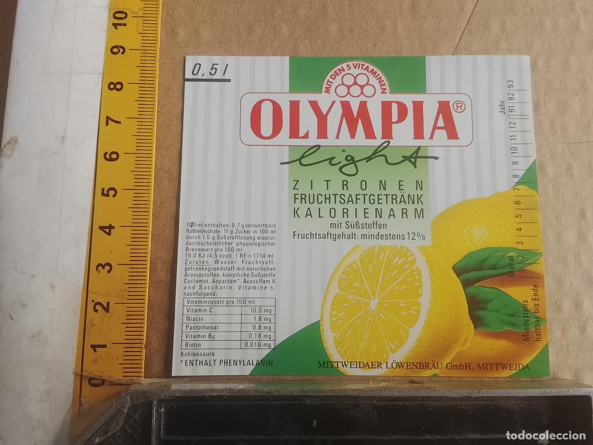 Etiquetas antiguas: ANTIGUA ETIQUETA DE FRONTAL DE BOTELLA BEBIDAS REFRESCOS ZUMOS GASEOSAS - PLANCHAS DE FABRICA