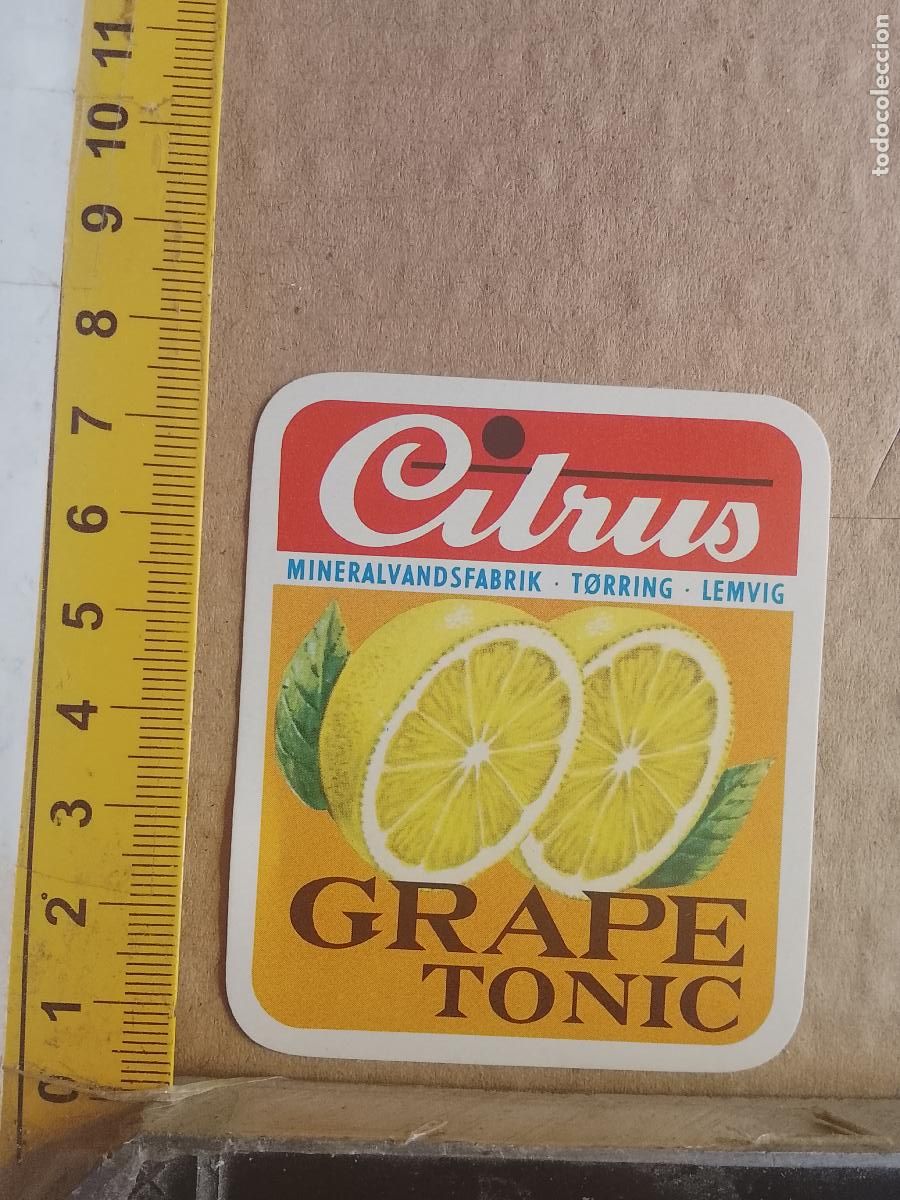 Etiquetas antiguas: ANTIGUA ETIQUETA DE FRONTAL DE BOTELLA BEBIDAS REFRESCOS ZUMOS GASEOSAS - PLANCHAS DE FABRICA