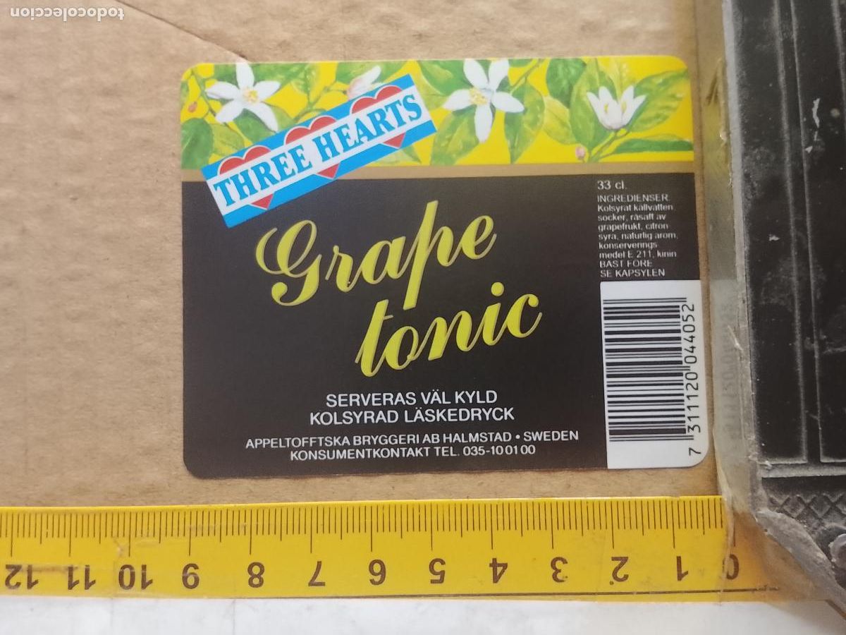 Etiquetas antiguas: ANTIGUA ETIQUETA DE FRONTAL DE BOTELLA BEBIDAS REFRESCOS ZUMOS GASEOSAS - PLANCHAS DE FABRICA