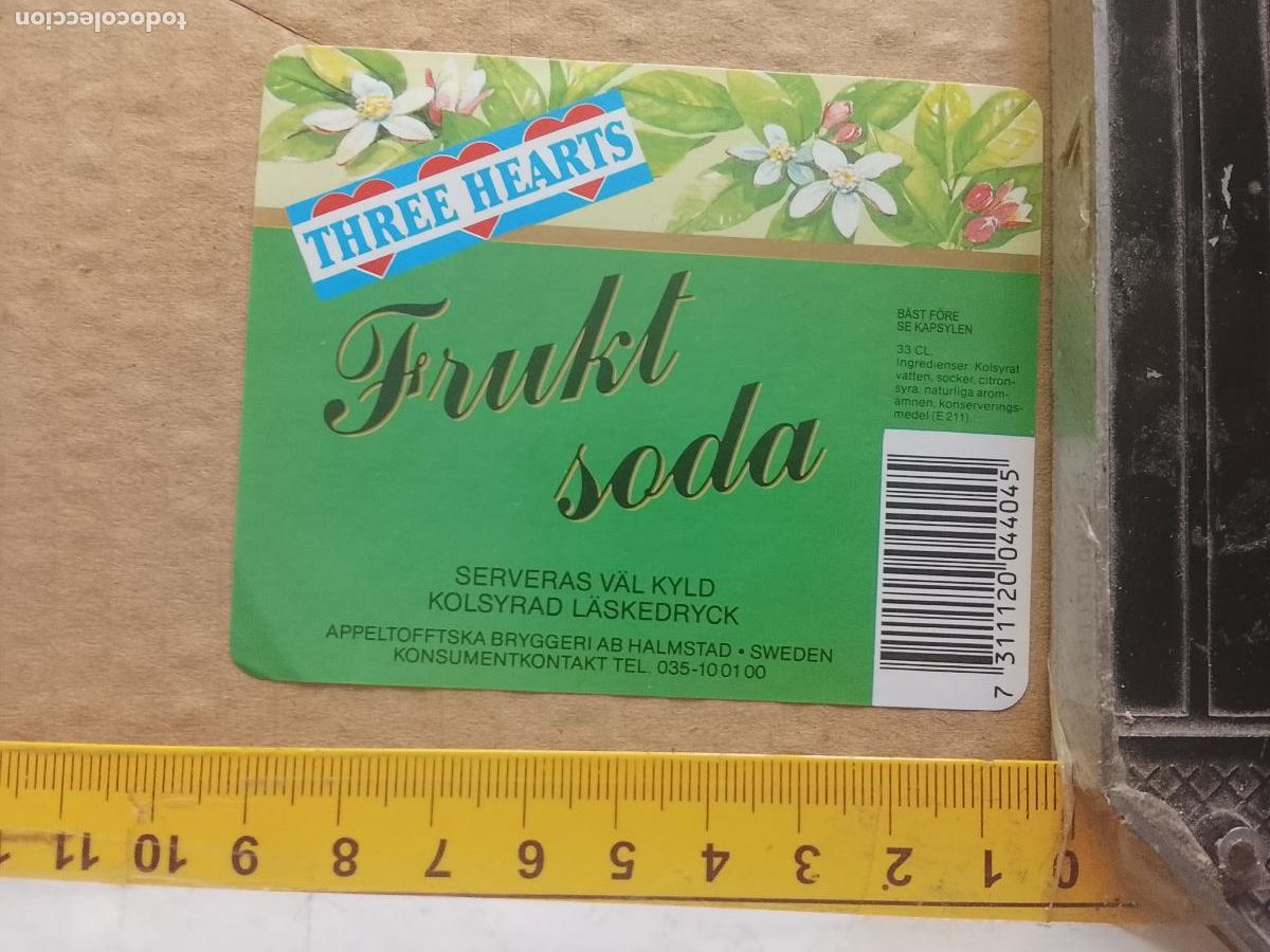 Etiquetas antiguas: ANTIGUA ETIQUETA DE FRONTAL DE BOTELLA BEBIDAS REFRESCOS ZUMOS GASEOSAS - PLANCHAS DE FABRICA