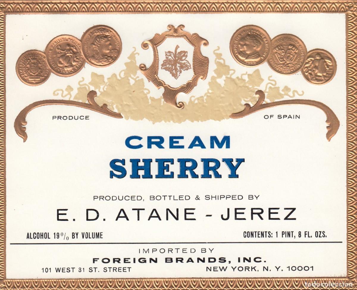 Alte Etiketten: Escasa y Buscada Etiqueta - CREAM... - Jerez - Excelente Conservaci&oacute;n S/C -