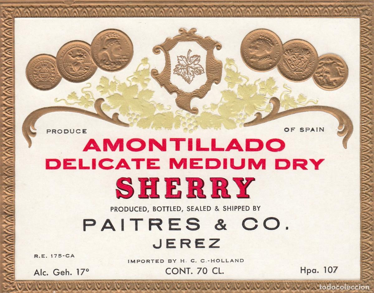 Old Labels: Escasa y Buscada Etiqueta - AMONTILLADO... - Jerez - Excelente Conservaci&oacute;n S/C -