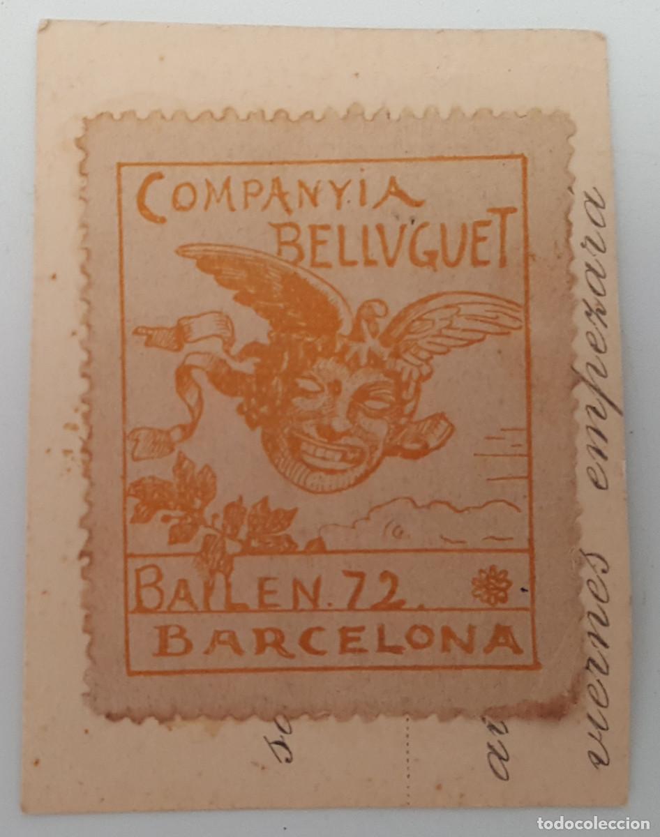 Etiquetas antiguas: VI&Ntilde;ETA O SELLO COMPANYIA BELLUGUET BARCELONA, AL DORSO DICE M&Uacute;SICA 1930, MASRIERA, TEATRO