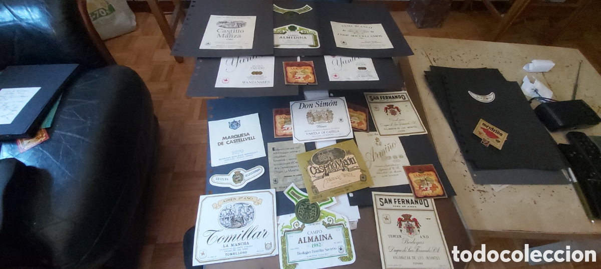 Etiquetas antiguas: 13 ETIQUETAS DE VINO DE LA MANCHA