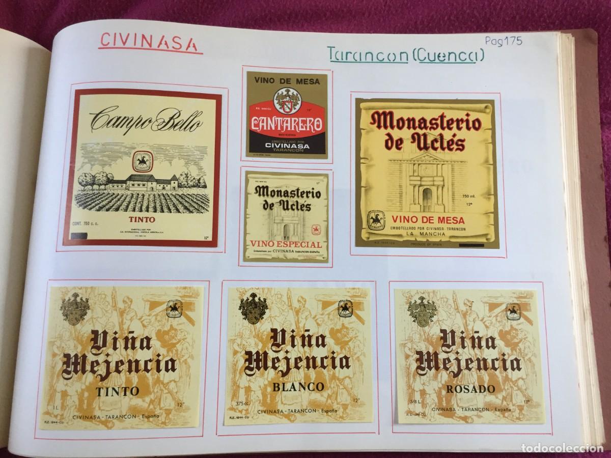 Etiquetas antiguas: 6 ETIQUETAS DE VINO TINTO DE VI&Ntilde;A MEJENCIA ... DE CIVINASA (CUENCA) - EN 1 HOJA