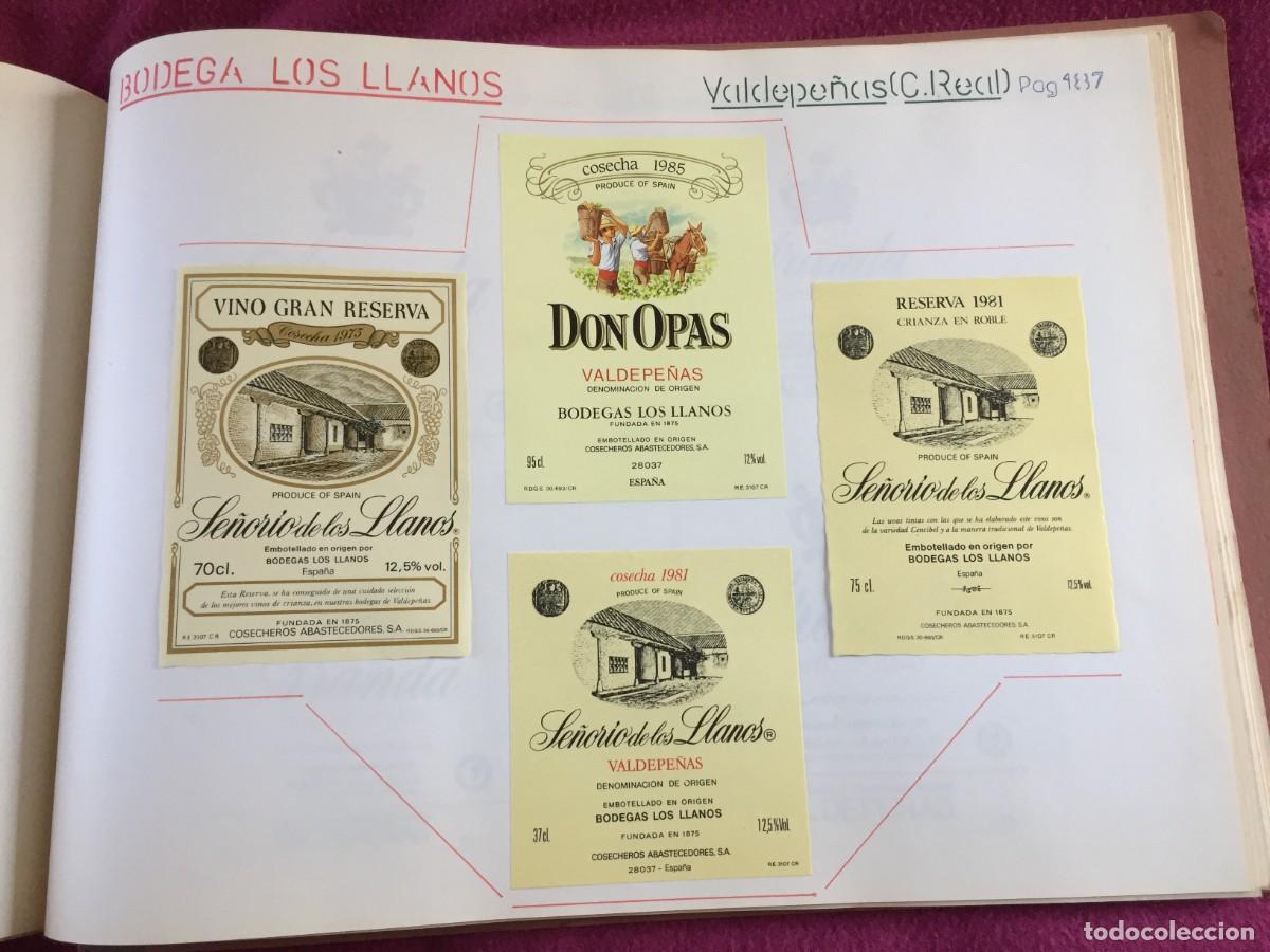 Etiquetas antiguas: 4 ETIQUETAS DE VINO SE&Ntilde;ORIO DE LOS LLANOS DE BODEGA LOS LLANOS -VALDEPE&Ntilde;AS (CIUDAD REAL) - EN 1 HOJA
