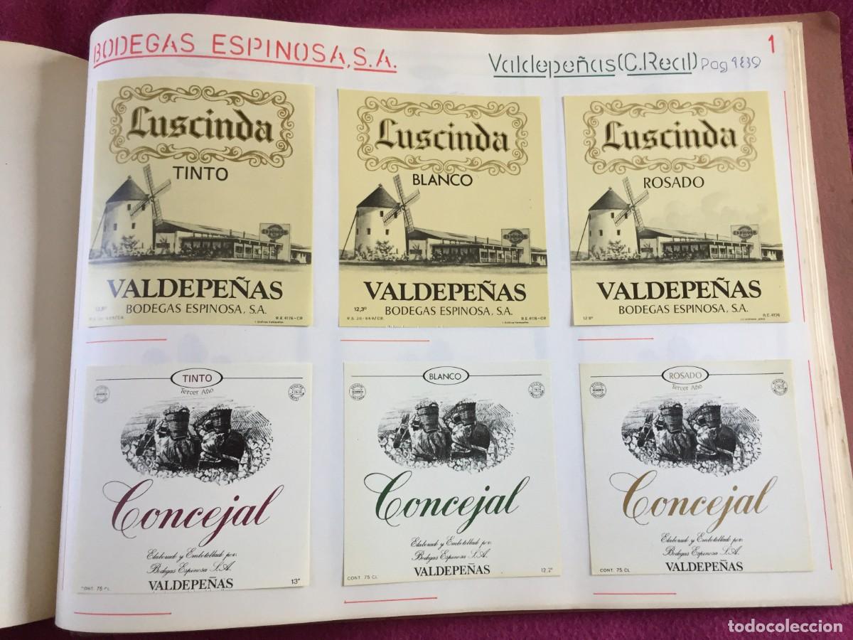 Etiquetas antiguas: 24 ETIQUETAS DE VINO LUSCINDA Y CONCEJAL DE BODEGAS ESPINOSA (CIUDAD REAL) - EN 4 HOJAS