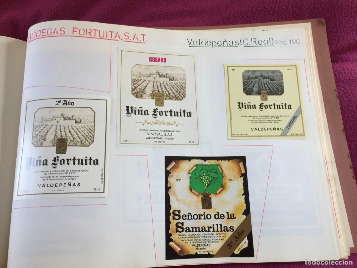 Etiquetas antiguas: 4 ETIQUETAS DE VINO VI&Ntilde;A FORTUITA DE BODEGAS FORTUITA -VALDEPE&Ntilde;AS (CIUDAD REAL) - EN 1 HOJA