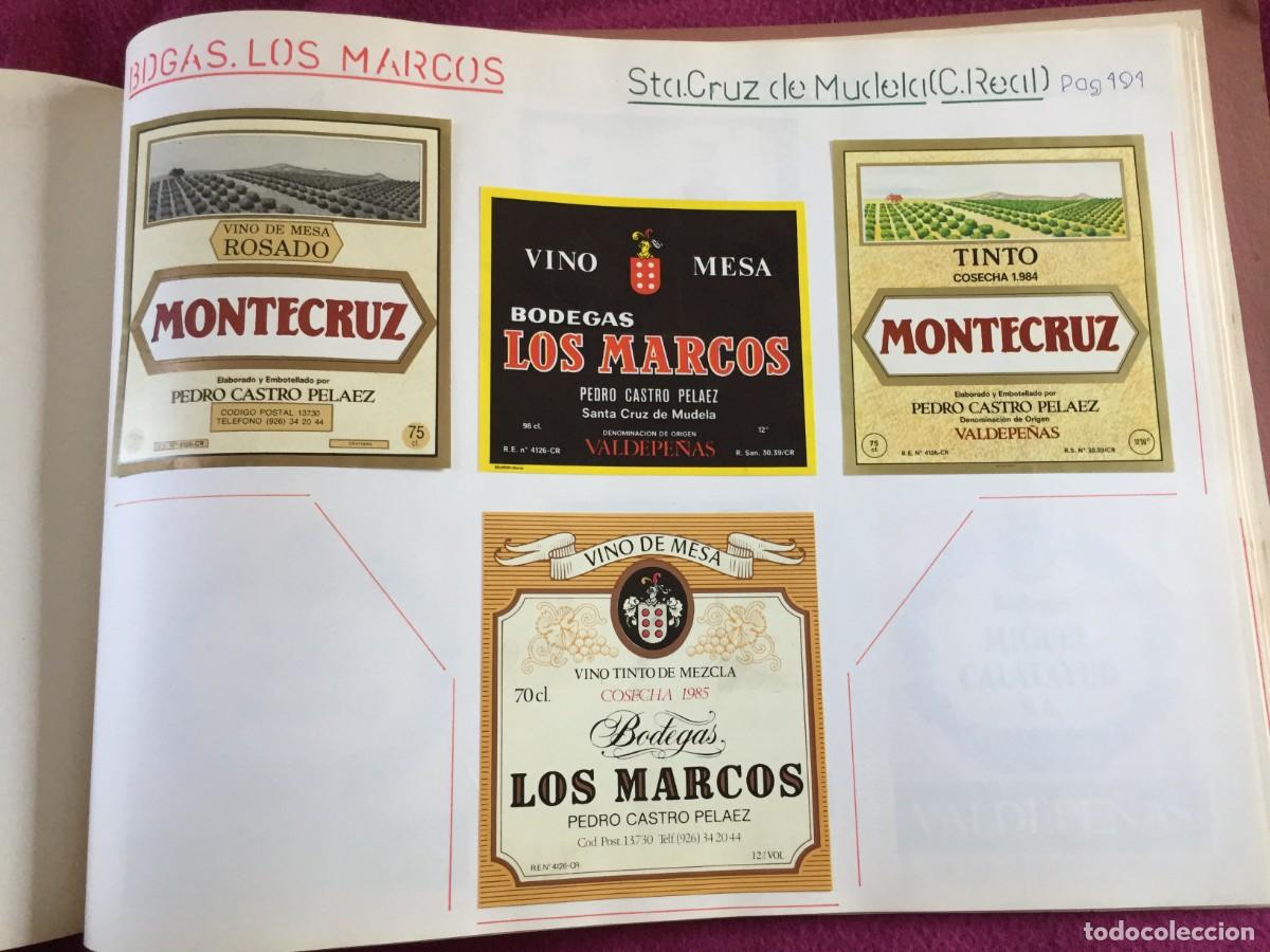 Etiquetas antiguas: 4 ETIQUETAS DE VINO VI&Ntilde;A FORTUITA DE BODEGAS LOS MARCOS - DE CIUDAD REAL - EN 1 HOJA