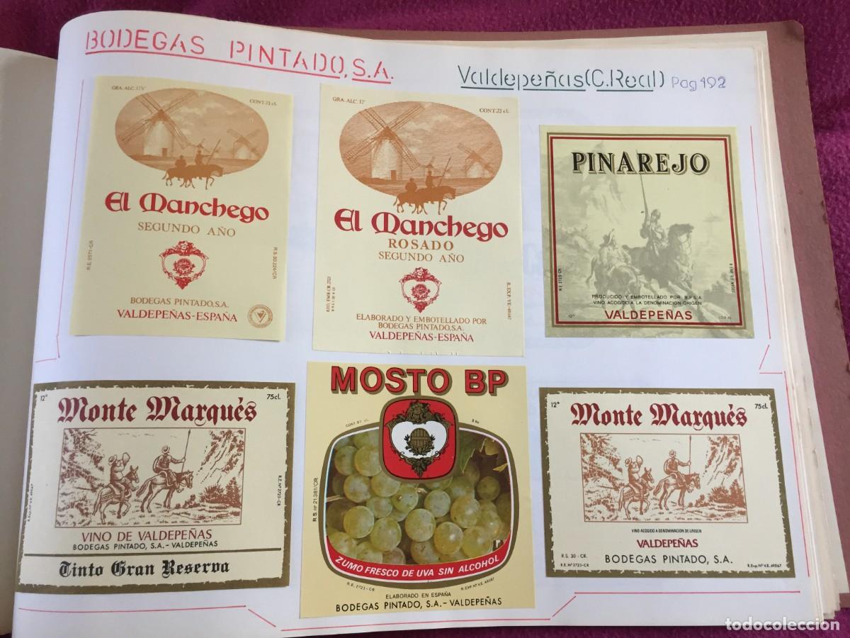 Etiquetas antiguas: 6 ETIQUETAS DE VINO DE BODEGAS PINTADO - VALDEPE&Ntilde;AS (CIUDAD REAL) - EN 1 HOJA
