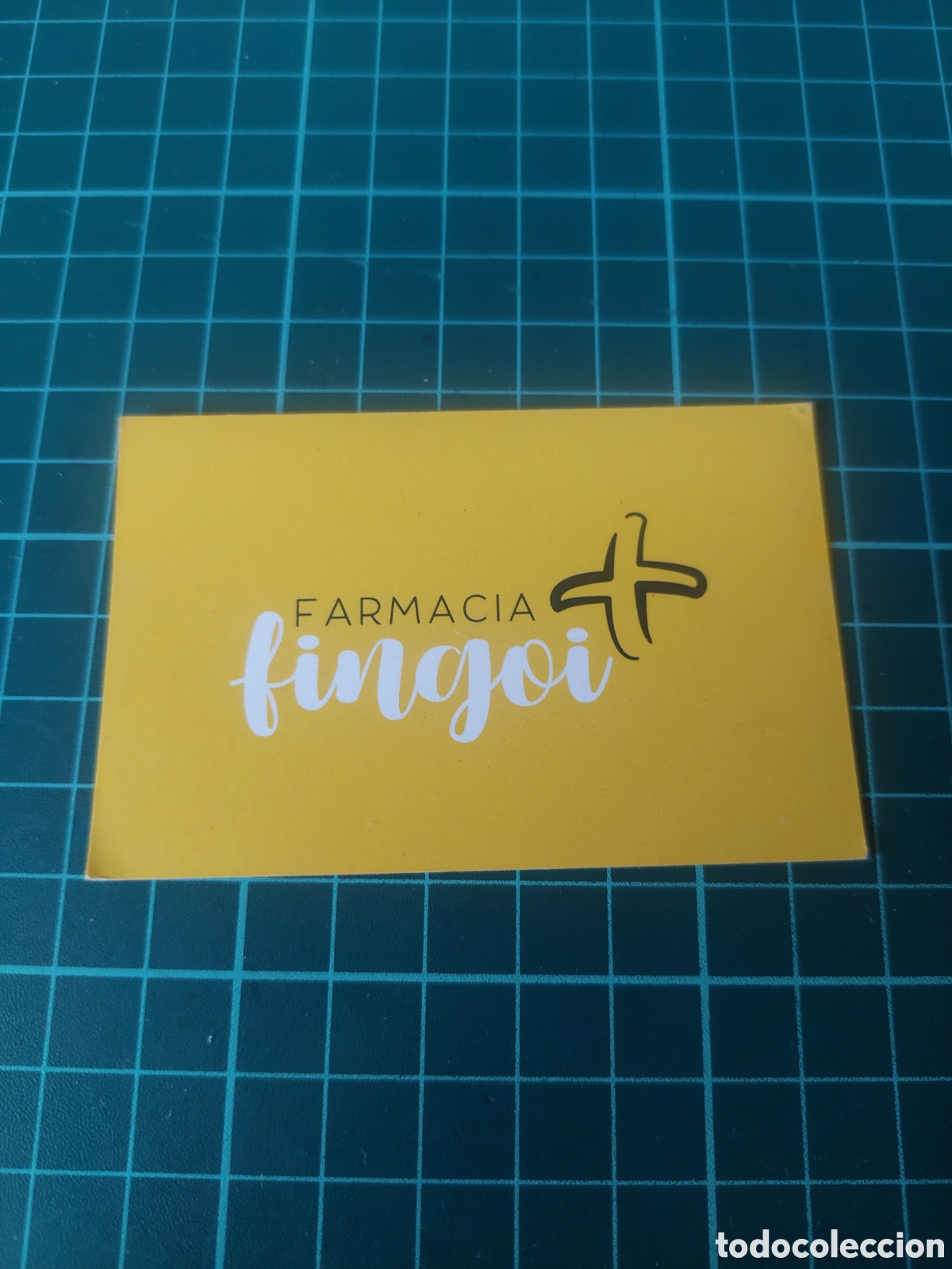 Etiquetas antiguas: Tarjeta visita FATMACIA FINGOY LUGO