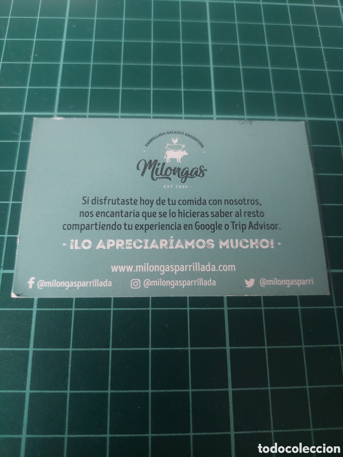 Etiquetas antiguas: TARJETA VISITA MILONGAS LA CORU&Ntilde;A PARILLADA GALAICO ARGENTINA LA CORU&Ntilde;A