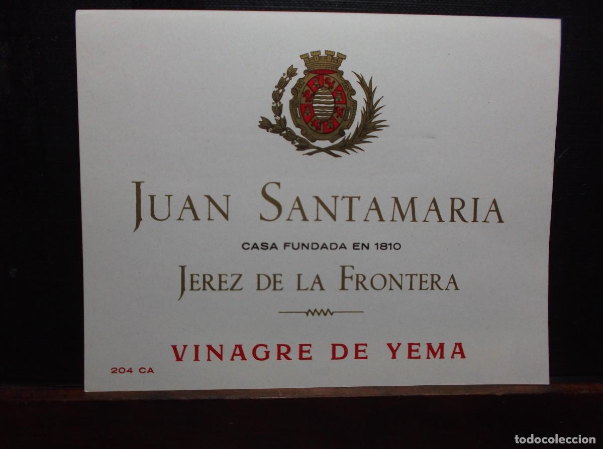 Etiquetas antiguas: ETIQUETA DE LA BODEGA JUAN SANTAMARIA - JEREZ DE LA FRONTERA.