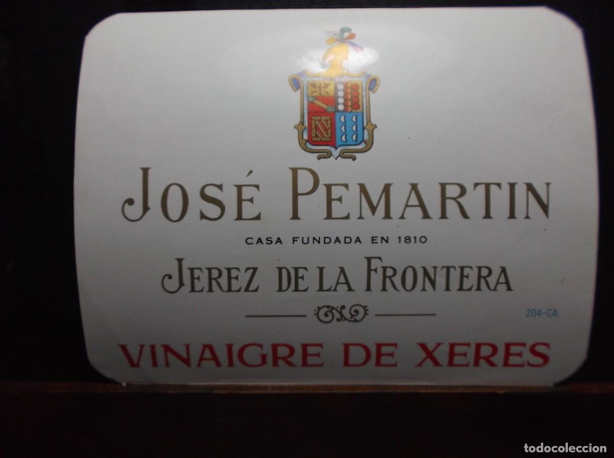 Etiquetas antiguas: ETIQUETA DE LA BODEGA JOSE PEMARTIN - JEREZ DE LA FRONTERA.