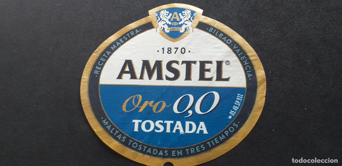 Etiquetas antiguas: CERVEZA-V9ET-XXVIII-ETIQUETAS-AMSTEL-ORO 0,0