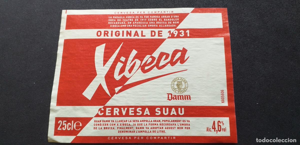Etiquetas antiguas: CERVEZA-V9ET-XXVIII-ETIQUETAS-DAMM-XIBECA