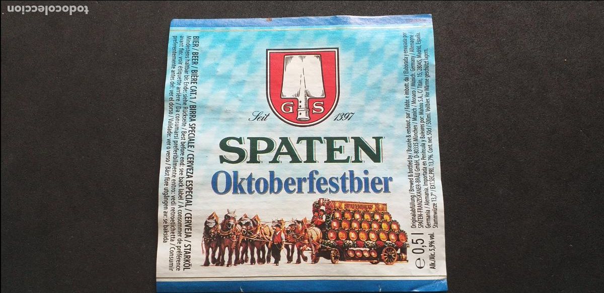 Etiquetas antiguas: CERVEZA-V9ET-XXVIII-ETIQUETAS-SPATEN