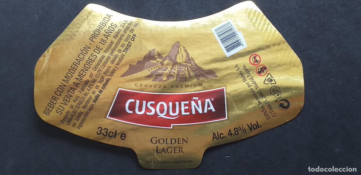 Etiquetas antiguas: CERVEZA-V9ET-XXVIII-ETIQUETAS-CUSQUE&Ntilde;A