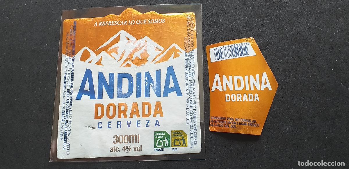Etiquetas antiguas: CERVEZA-V9ET-XXVIII-ETIQUETAS-ANDINA