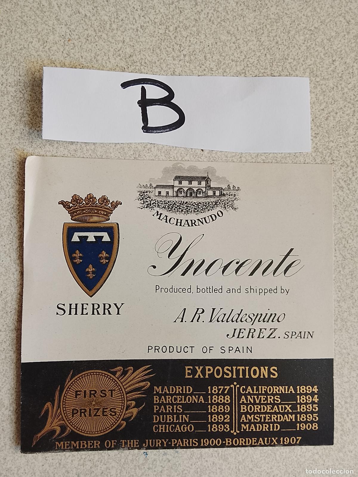 Etiquetas antiguas: HAGA SU OFERTA - ANTIGUA ETIQUETA DE VINOS DE JEREZ LICOR ETC OFERTAS POR LOTES MUCHAS EN MI PERFIL