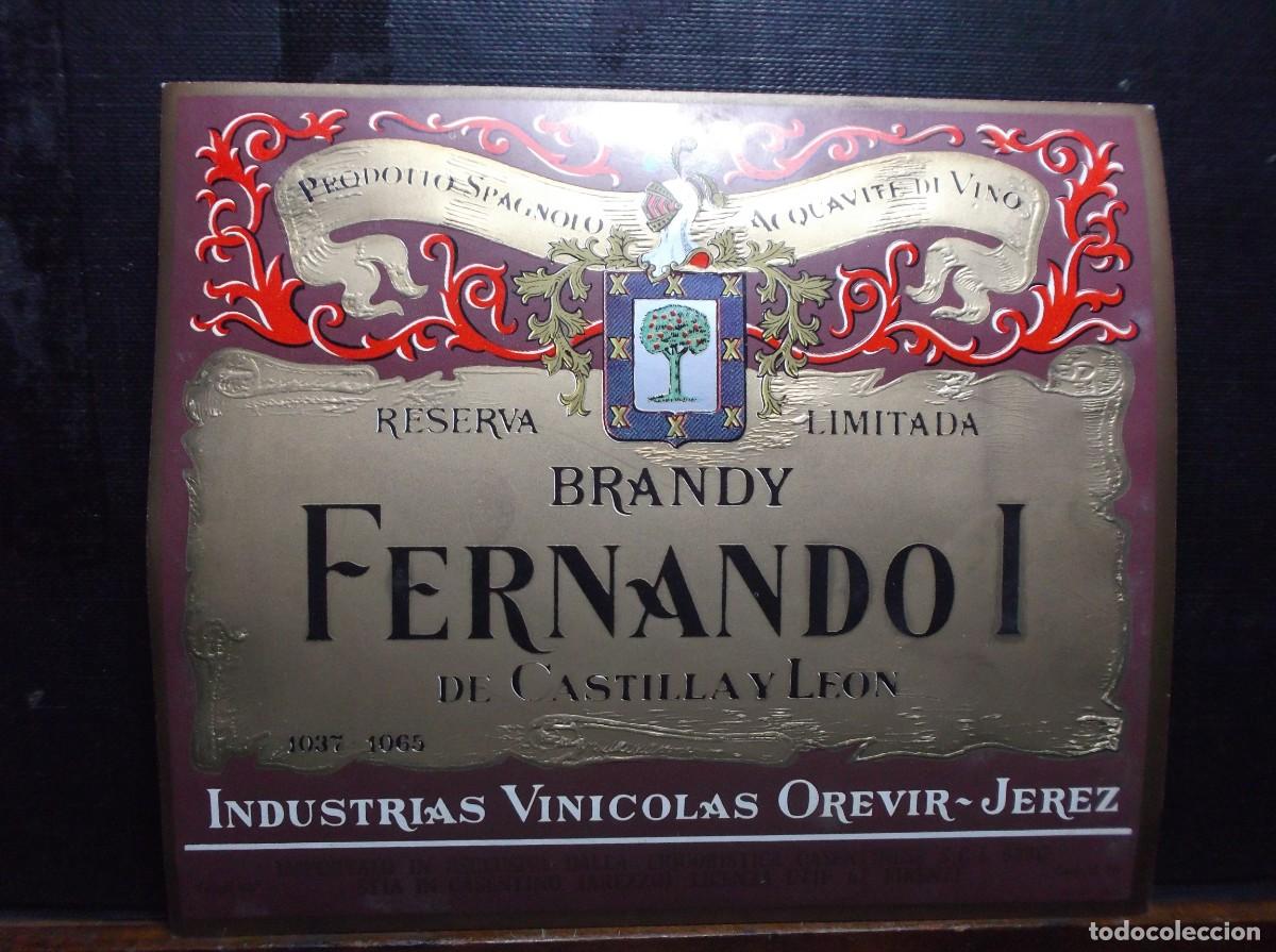 Etiquetas antiguas: ETIQUETA DE LA BODEGA INDUSTRIAS VINICOLAS OREVIR - JEREZ DE LA FRONTERA.