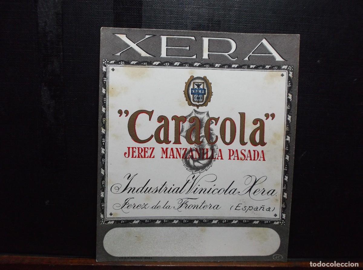 Etiquetas antiguas: ETIQUETA DE INDUSTRIAL VINICOLA XERA - JEREZ DE LA FRONTERA.