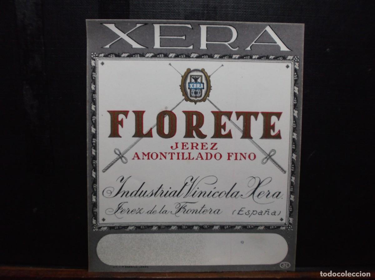 Etiquetas antiguas: ETIQUETA DE INDUSTRIAL VINICOLA XERA - JEREZ DE LA FRONTERA.