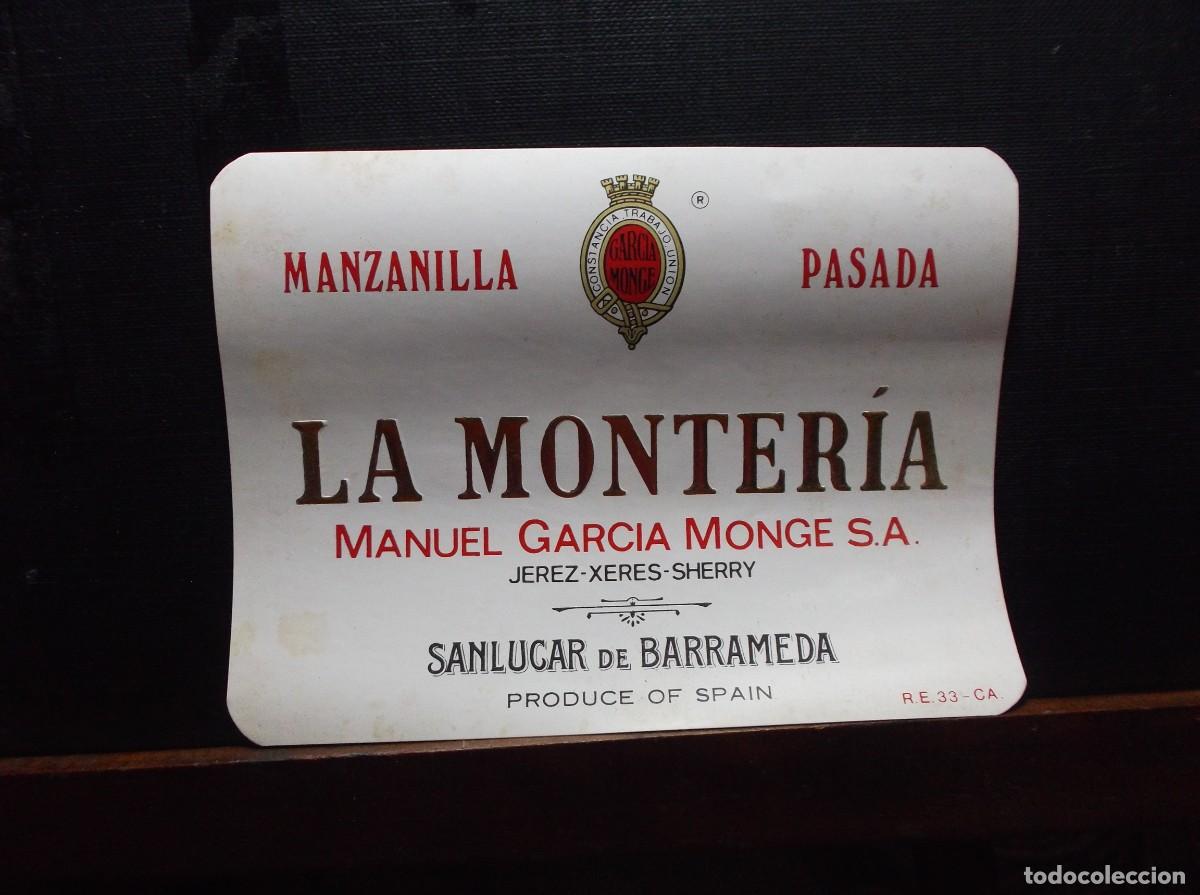 Etiquetas antiguas: ETIQUETA DE LA BODEGA MANUEL GARCIA MONGE,S.A.- SANLUCAR DE BARRAMEDA.