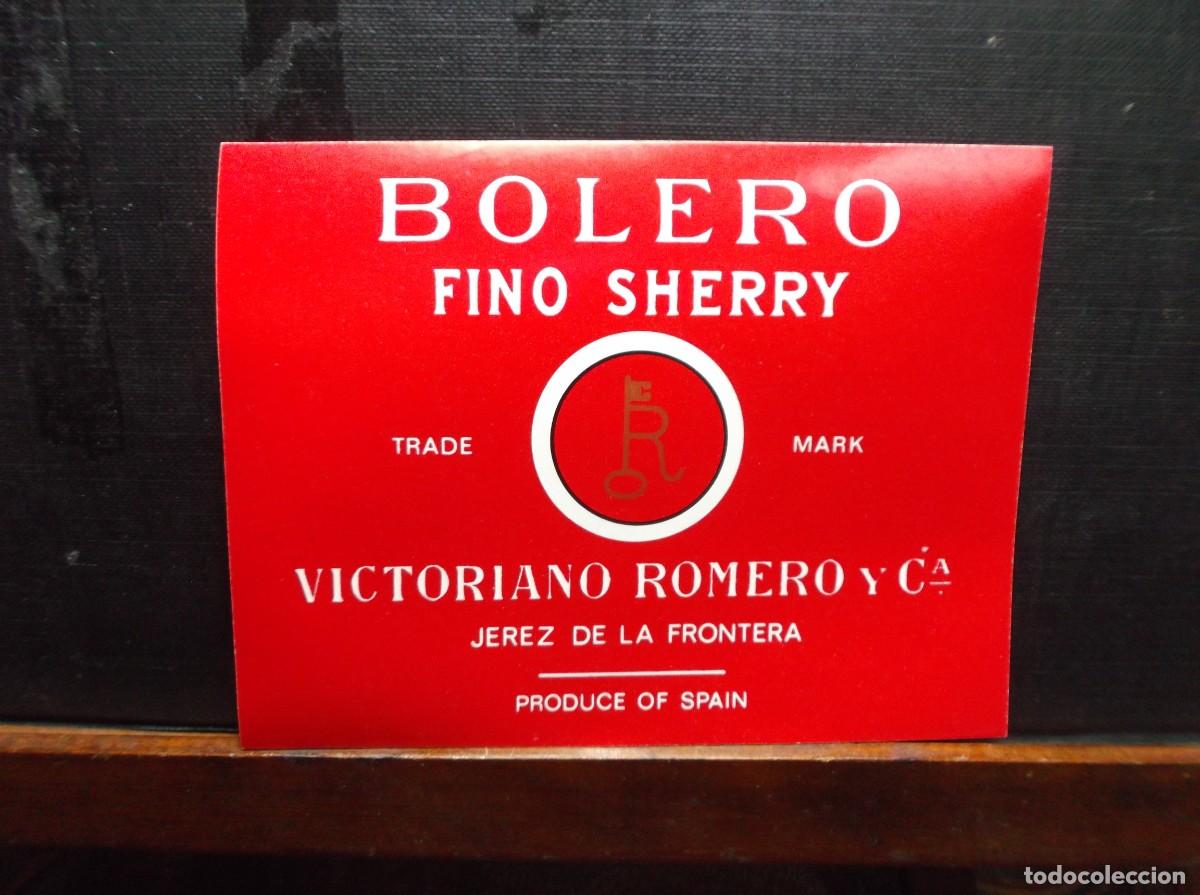 Etiquetas antiguas: ETIQUETA DE LA BODEGA VICTORIANO ROMERO Y Ca. - JEREZ DE LA FRONTERA.