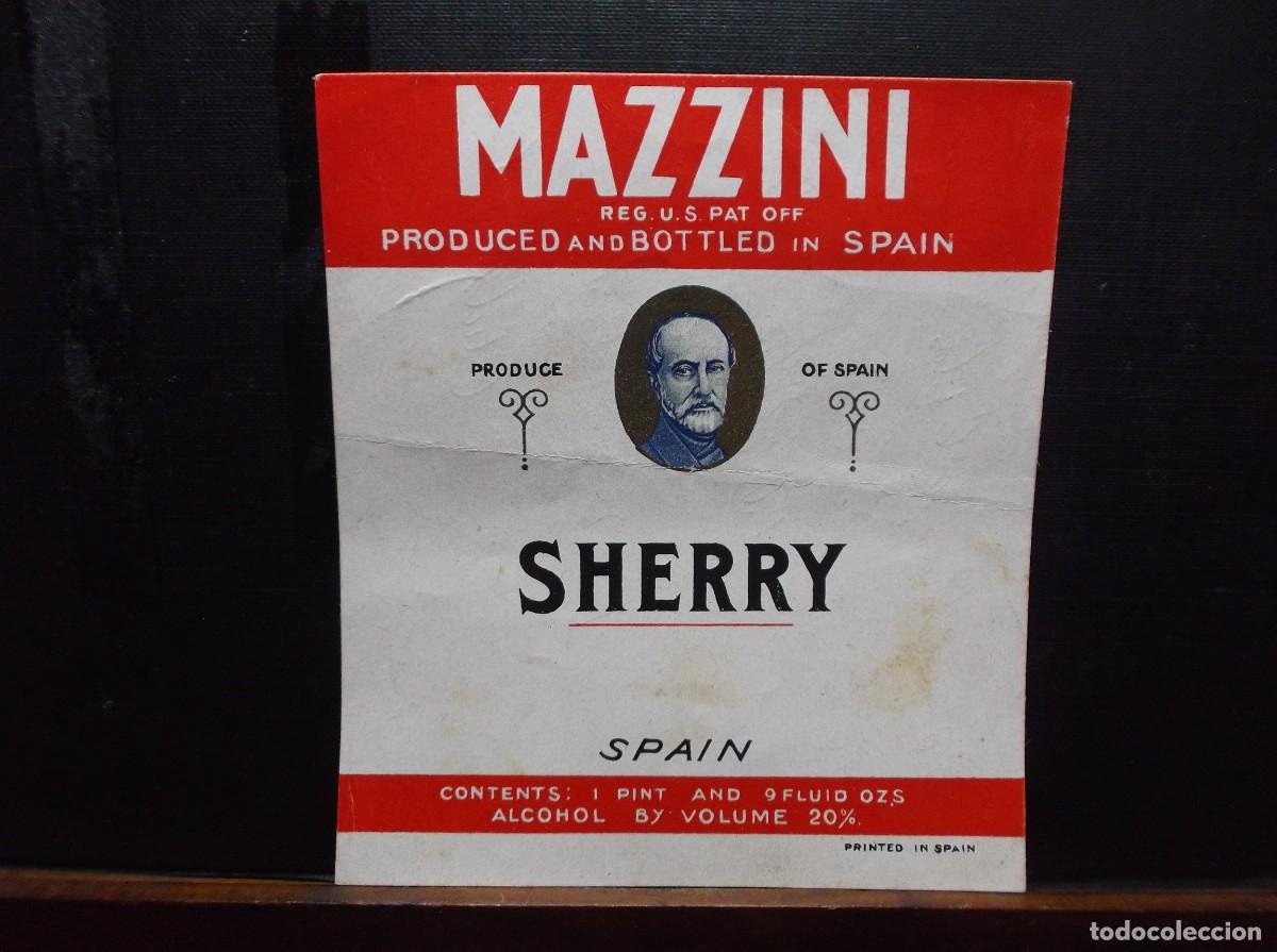 Etiquetas antiguas: ETIQUETA DE MAZZINI - JEREZ DE LA FRONTERA