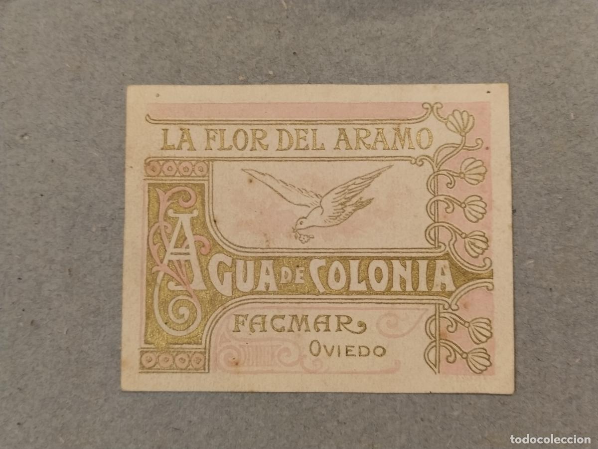 Etiquetas antiguas: OVIEDO - LA FLOR DEL ARAMO - BAY RUM WATER ST THOMAS FOR SHAMPOOING - ETIQUETA ANTIGUA -VER FOTOS